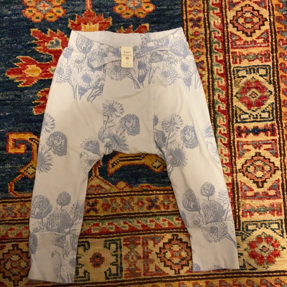 Kate Quinn blue sunflower panda pant